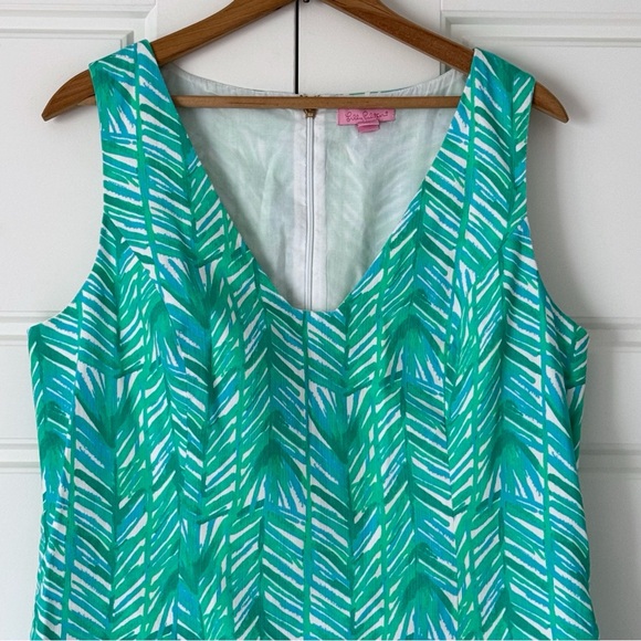 Lilly Pulitzer Tandie Shift Dress Womens 14 Toucan Green Costa Verde Elephant - Picture 2 of 15